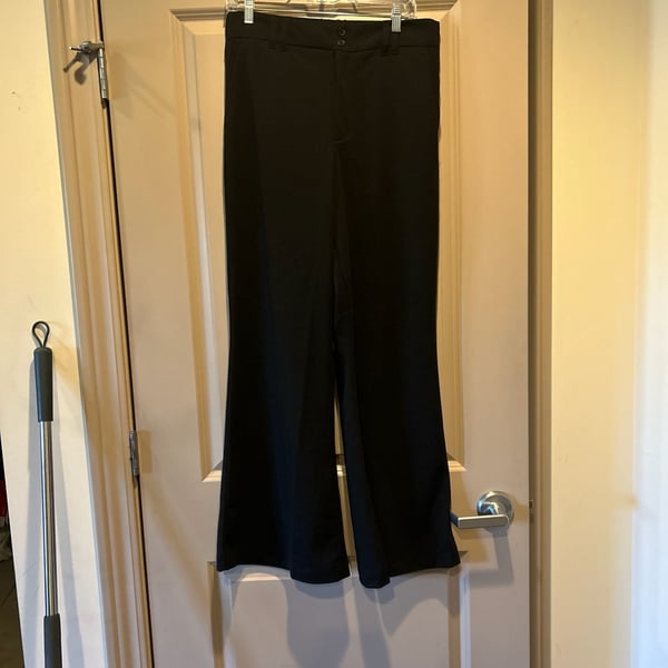 Rewash Black Wide Leg Flare Dress Pants Size L