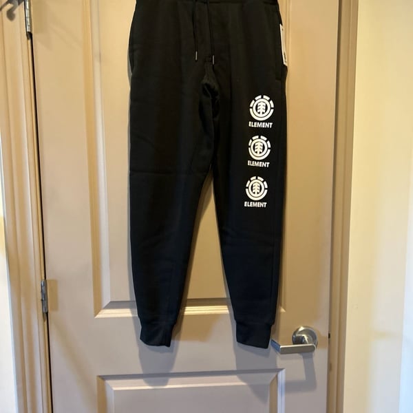 Element Triple Logo Fleece Joggers Black Size S