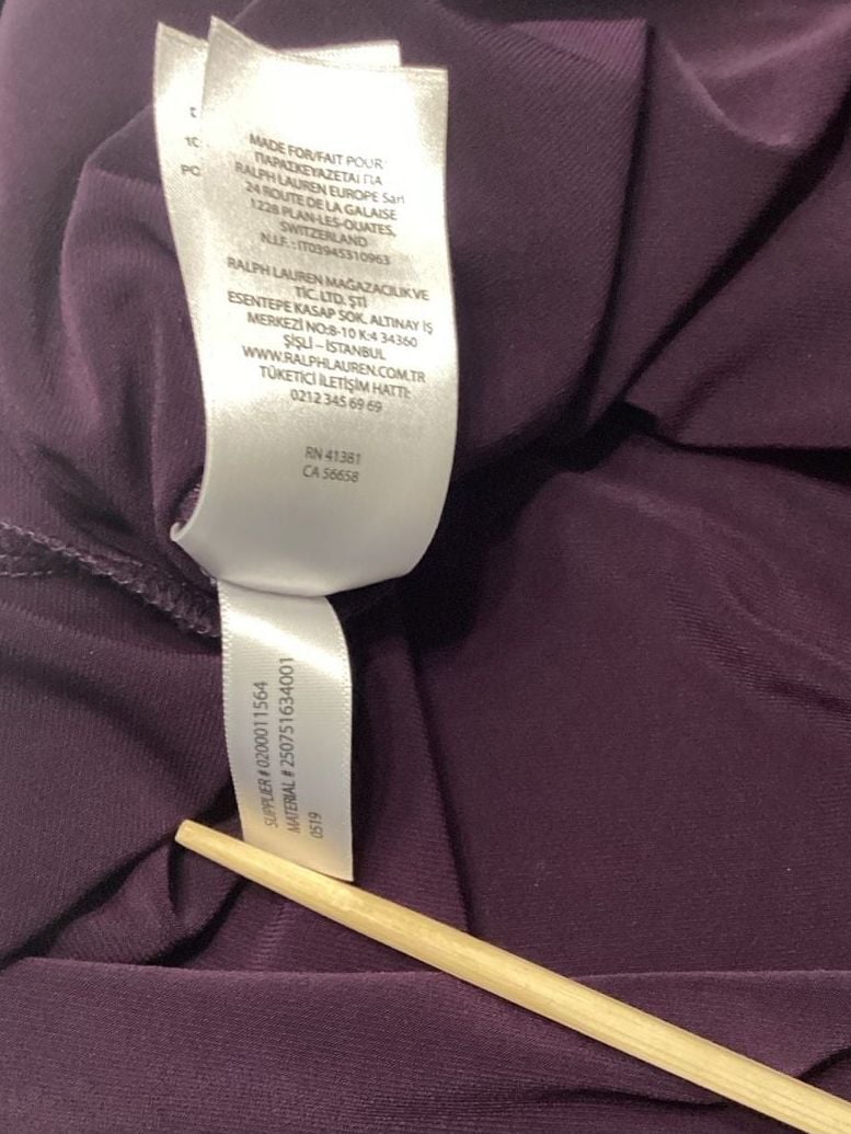 Lauren Ralph Lauren Purple Faux Wrap Sheath Dress with Satin Waist Size 8 8