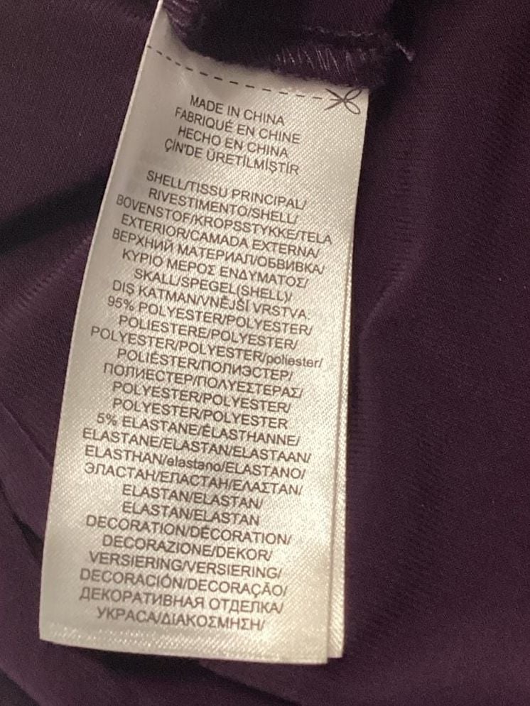 Lauren Ralph Lauren Purple Faux Wrap Sheath Dress with Satin Waist Size 8 9