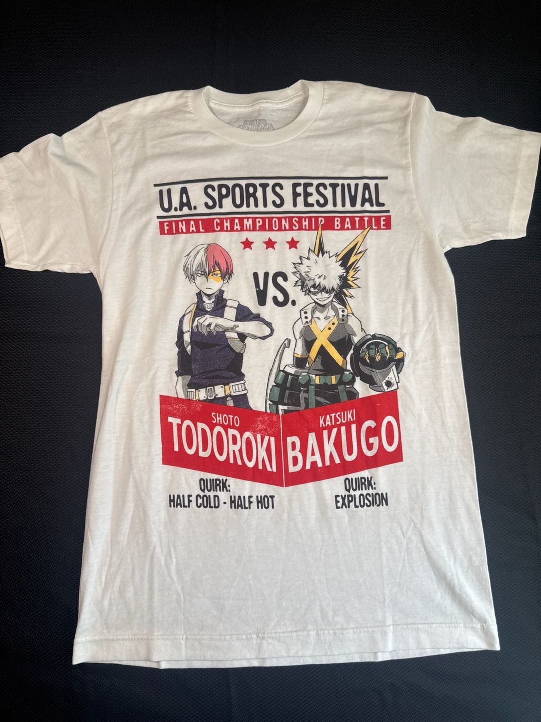 My Hero Academia Todoroki vs Bakugo U.A. Sports Festival T-Shirt Size Small 2