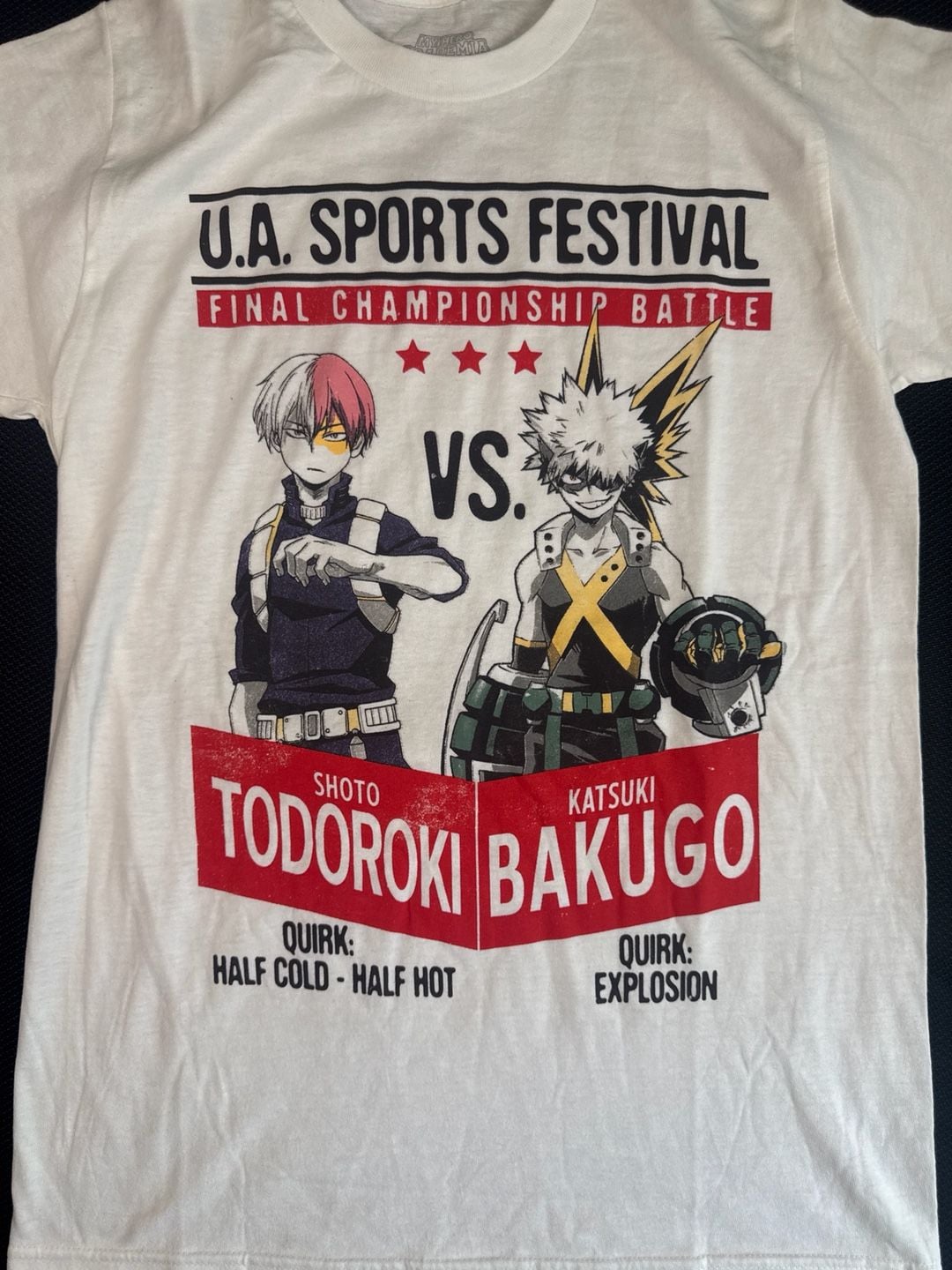 My Hero Academia Todoroki vs Bakugo U.A. Sports Festival T-Shirt Size Small 4