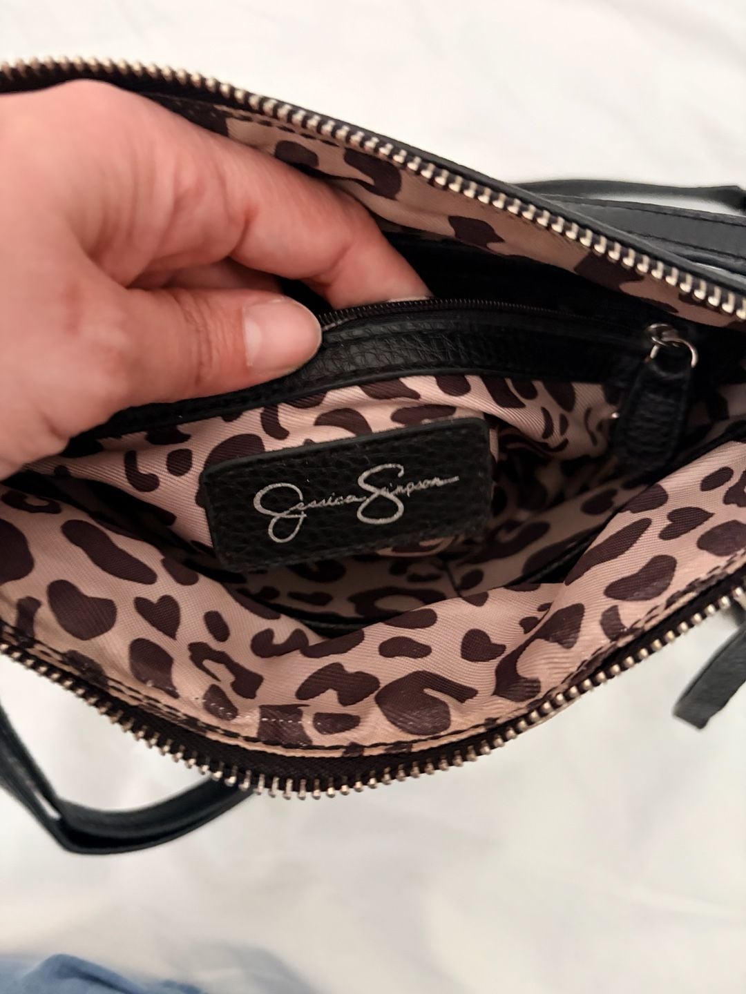 Jessica Simpson Colorblock Tassel Crossbody Wristlet Bag 8