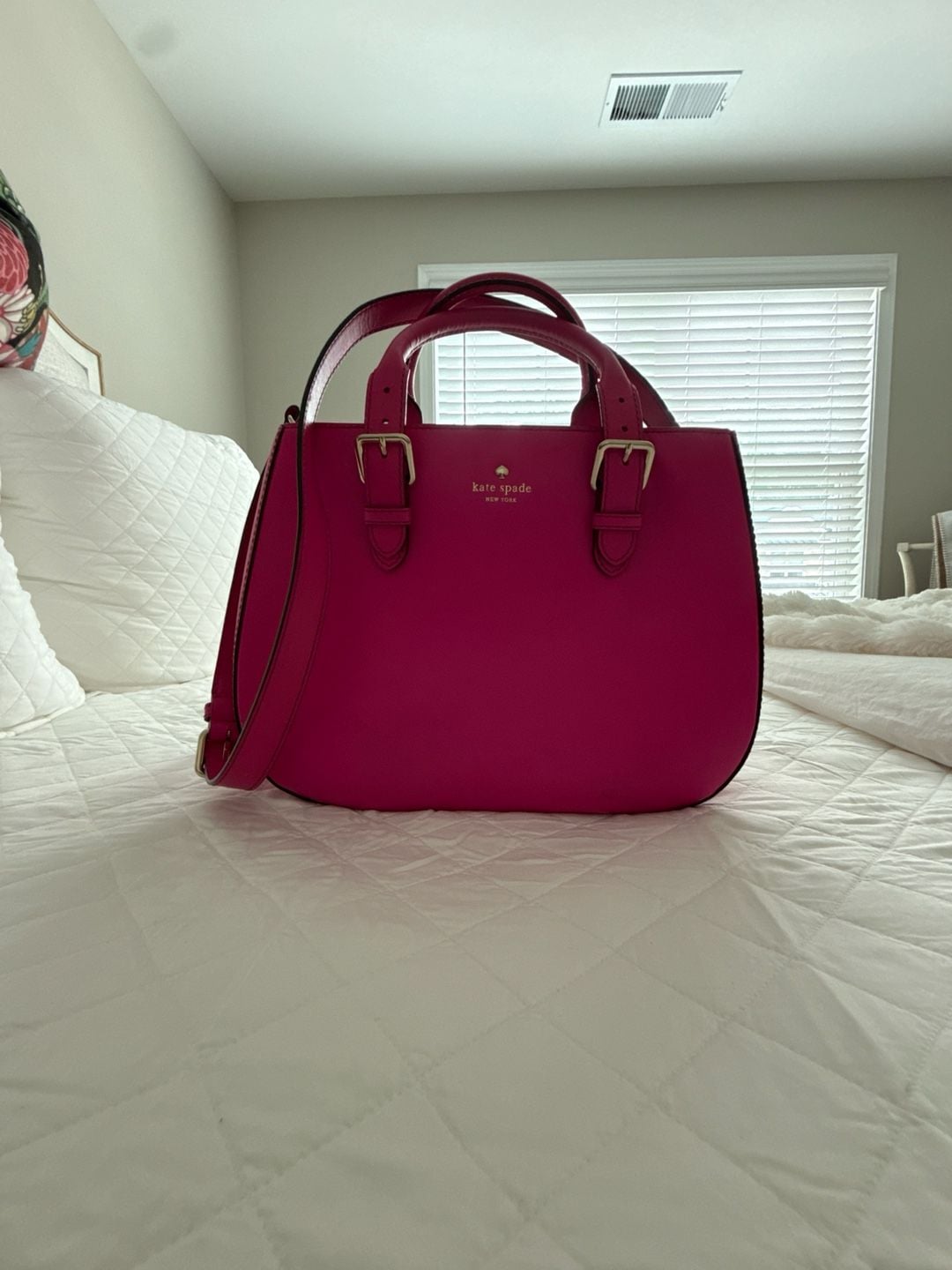Kate Spade Laurel Way Reese Medium Saffiano Leather Satchel Pink 2