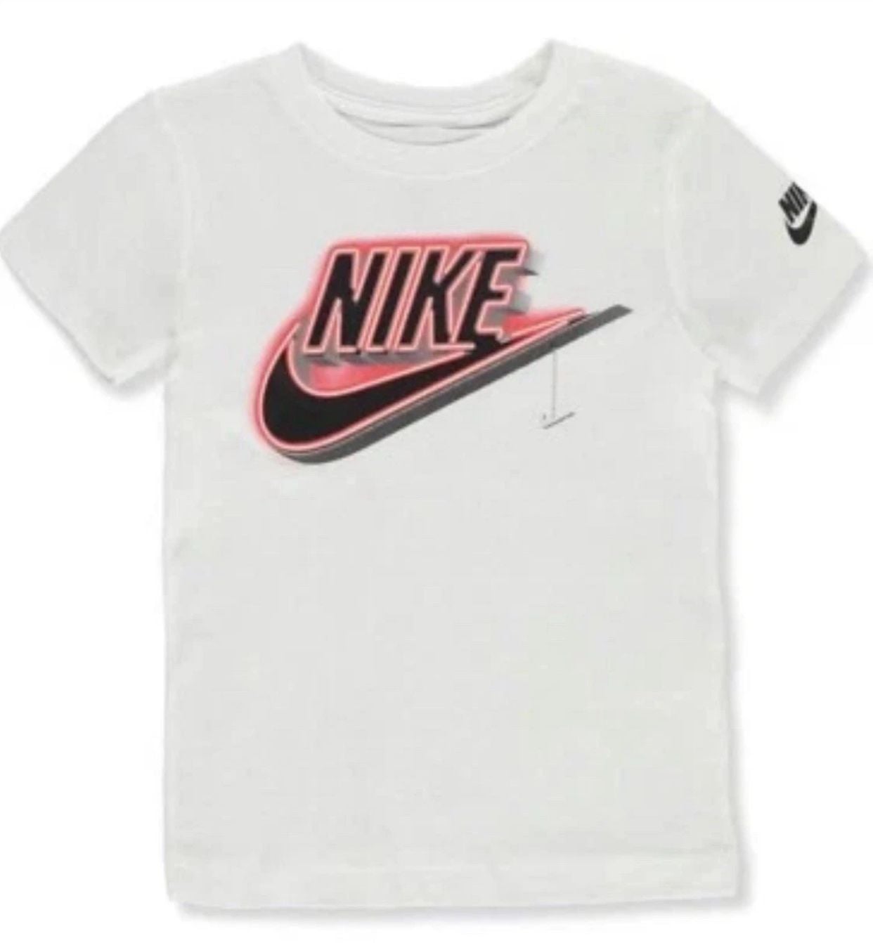 Nike Boys' Neon Logo T-Shirt - White Size 4T 2