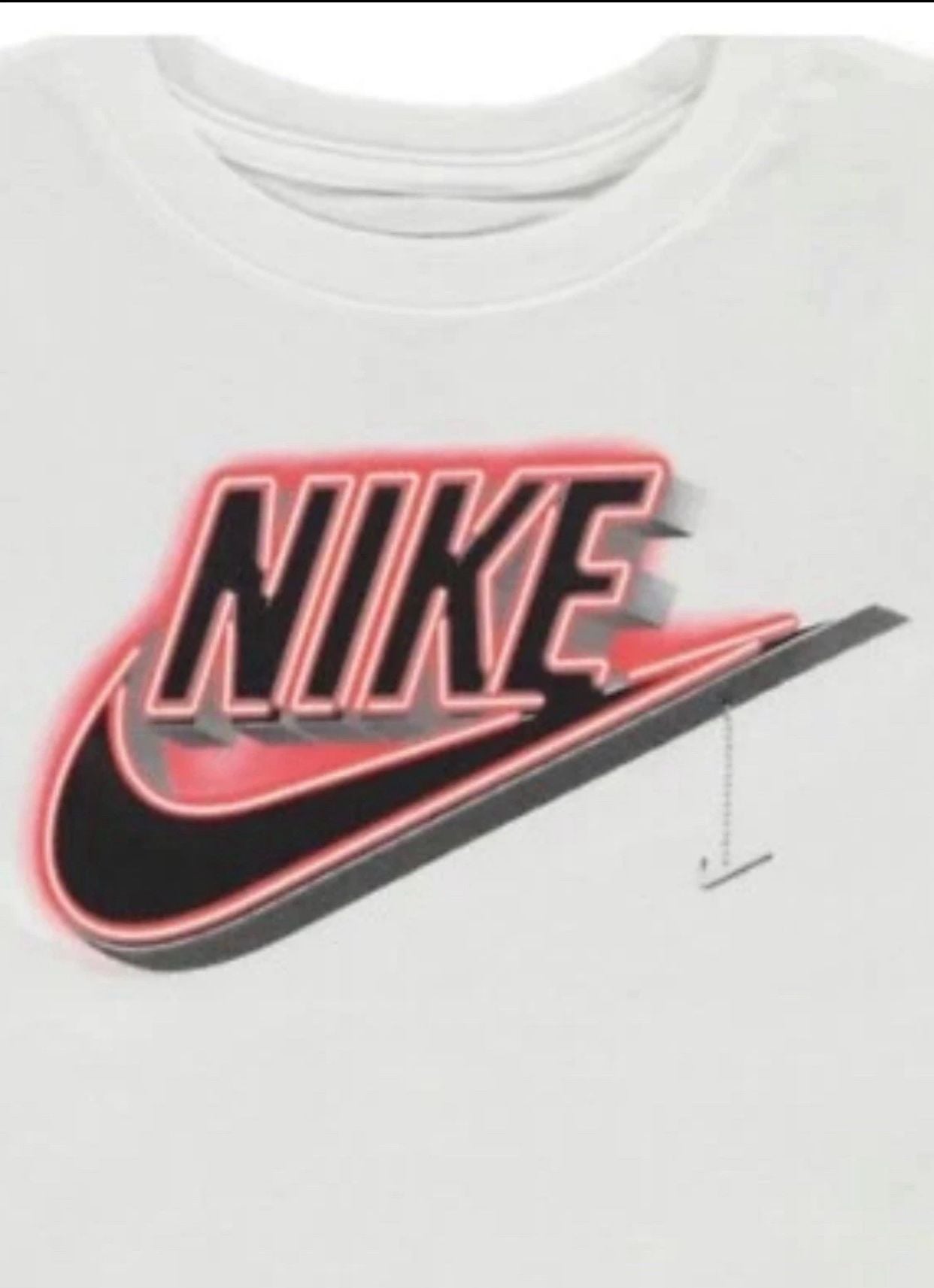 Nike Boys' Neon Logo T-Shirt - White Size 4T 3