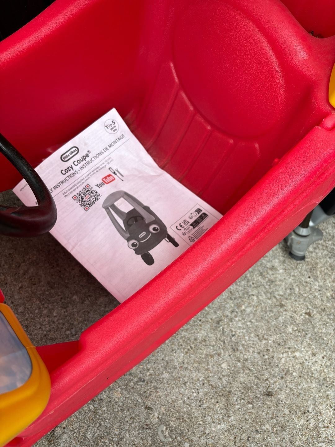 Little Tikes Cozy Coupe Ride on, EUC! 

Comes with manual. Grandson grew out of it before we got to use it. 

Porch pickup near 112th and N. Oak Trafficway. 
XPOSTED 
FCFS
Cash or Venmo  7