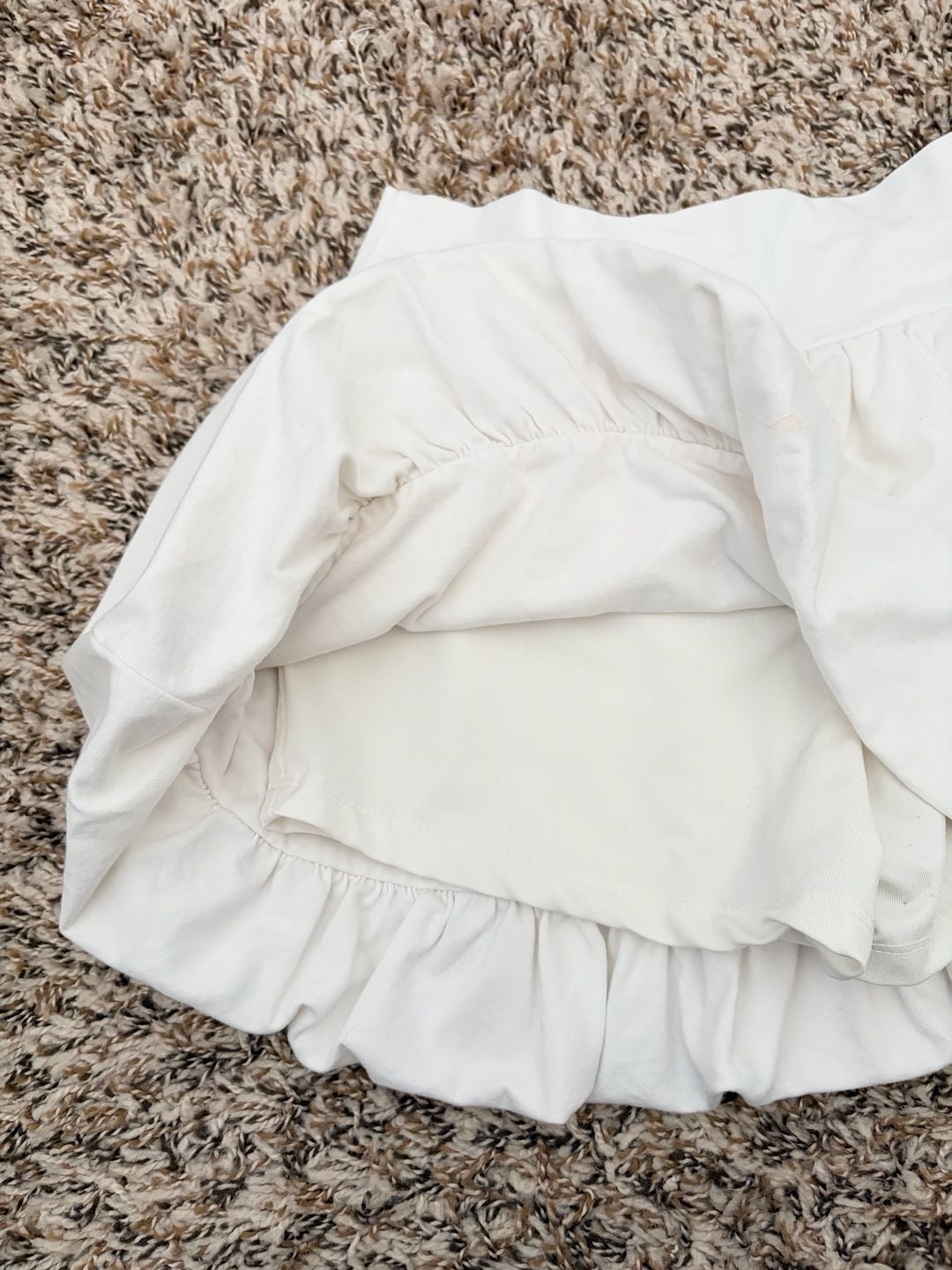 Brownie White Ruffle Bubble Skort Size XXS 4