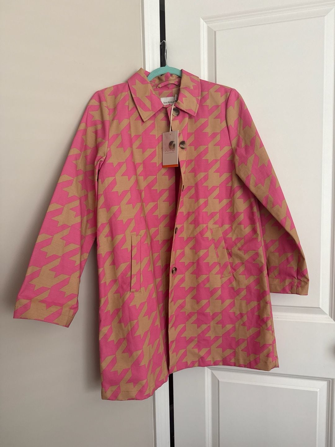 Isaac Mizrahi for Target 20 Years of Design for All Pink Houndstooth Trench Coat 2