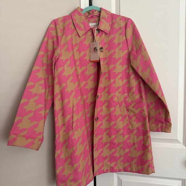 Isaac Mizrahi for Target 20 Years of Design for All Pink Houndstooth Trench Coat