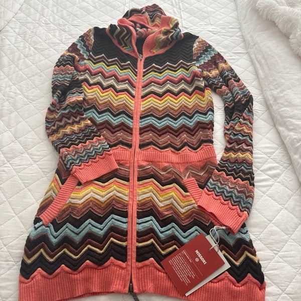 Missoni for Target 20th Anniversary Zigzag Knit Hooded Cardigan
