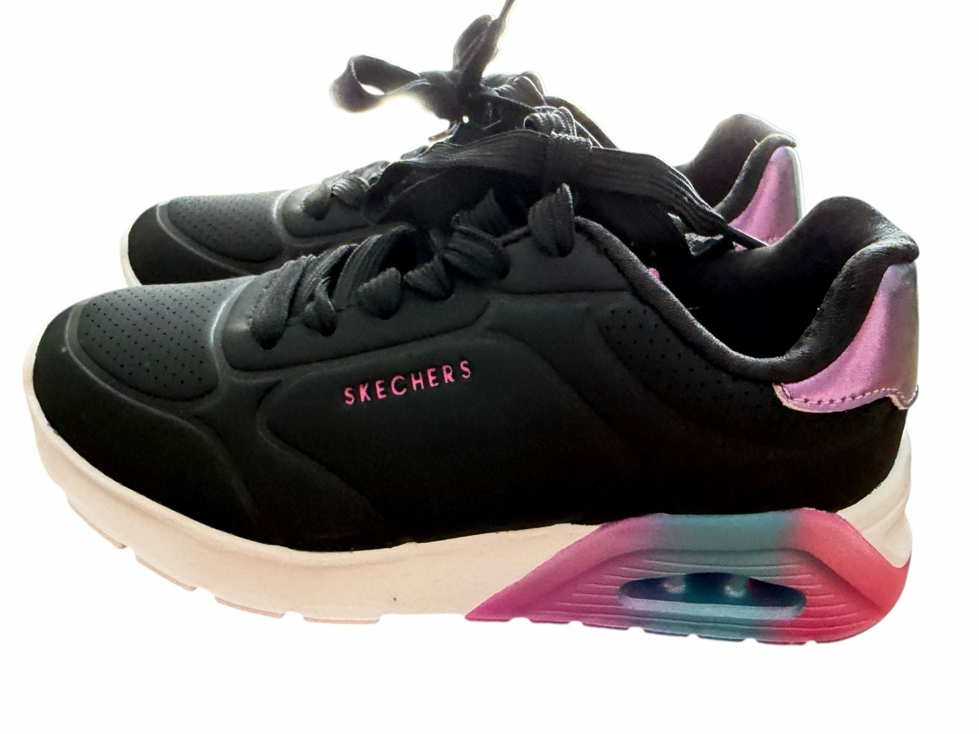 New! Skechers Kids Girls Uno Lite-Metallic Blast Sneakers sz 13 3