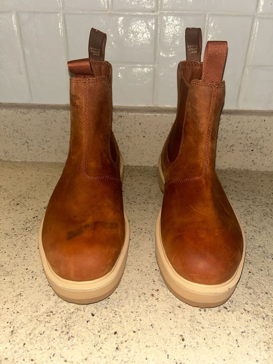 Sorel Hi-Line Chelsea Boots Women's Size 9 Brown Leather 3