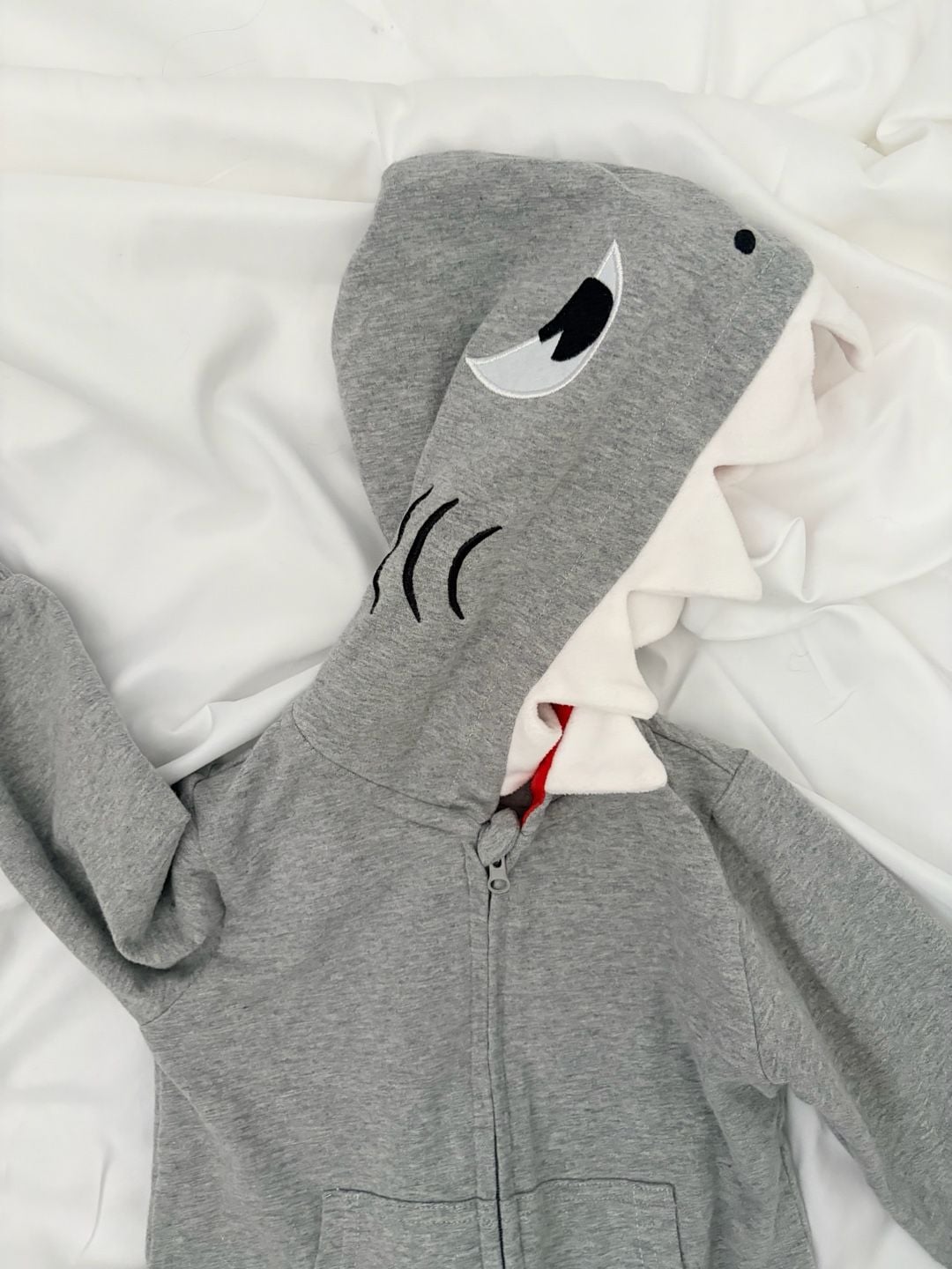 PatPat Baby Shark Hooded Romper Jumpsuit Size 90 3