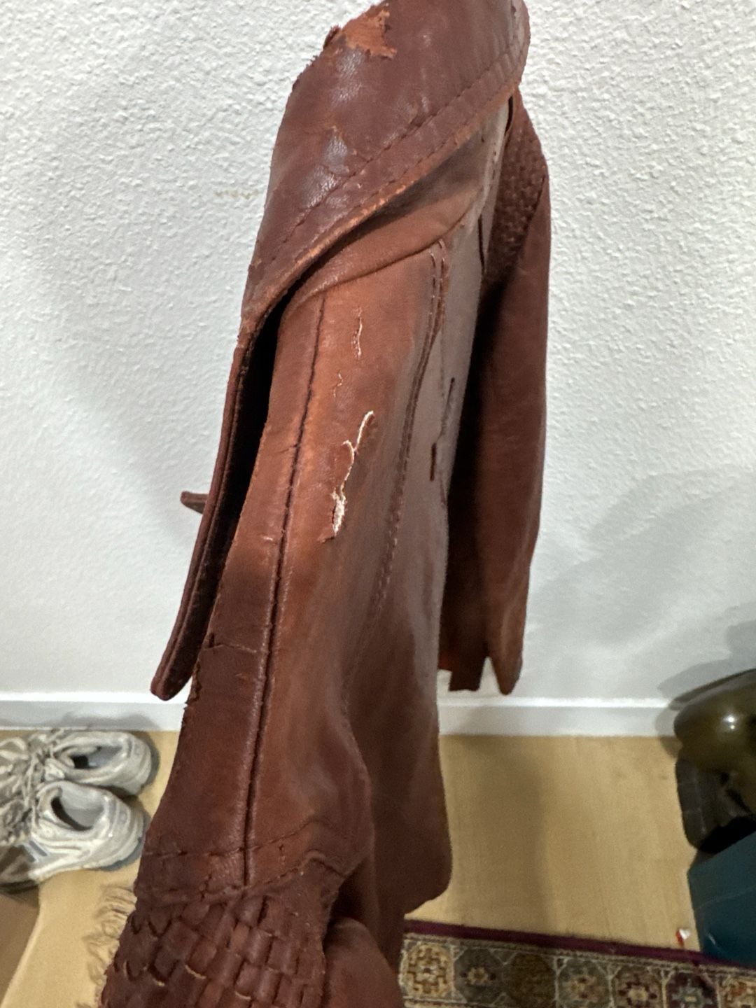 Wilsons House of Suede Vintage 70s Brown Leather Jacket Size 42 9