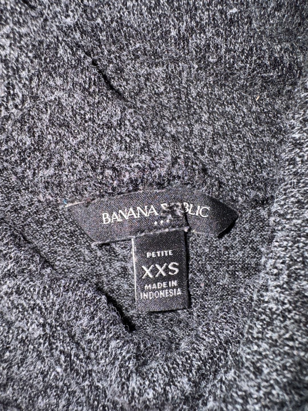 Banana Republic Petite XXS Charcoal Grey Cowl Neck Knit Sweater Dress 3