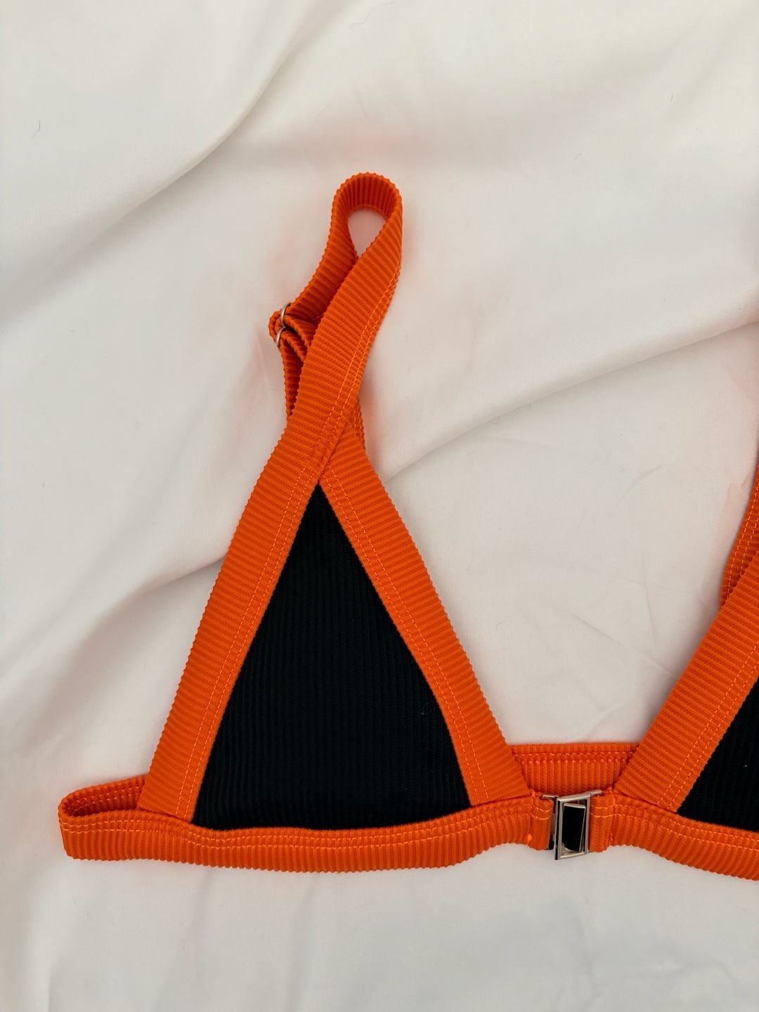 Zaful Ribbed Contrast Trim Triangle Bikini Set Size US 6 2