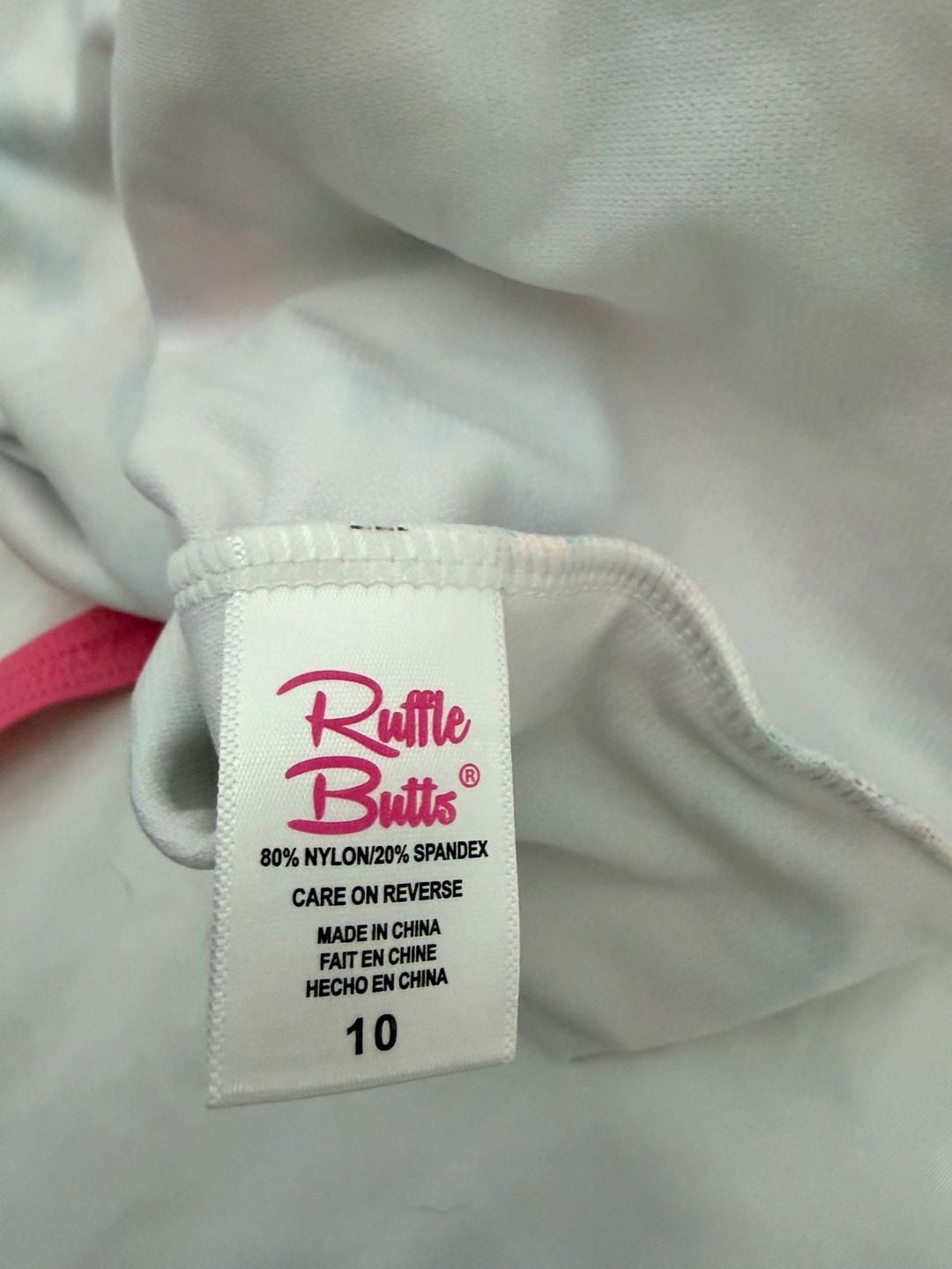 RuffleButts Girls Love Heart Print One Piece Swimsuit Size 10 10