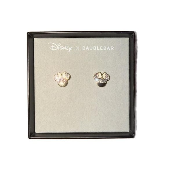 Disney x BaubleBar Minnie Mouse Sparkle Enamel Stud Earrings