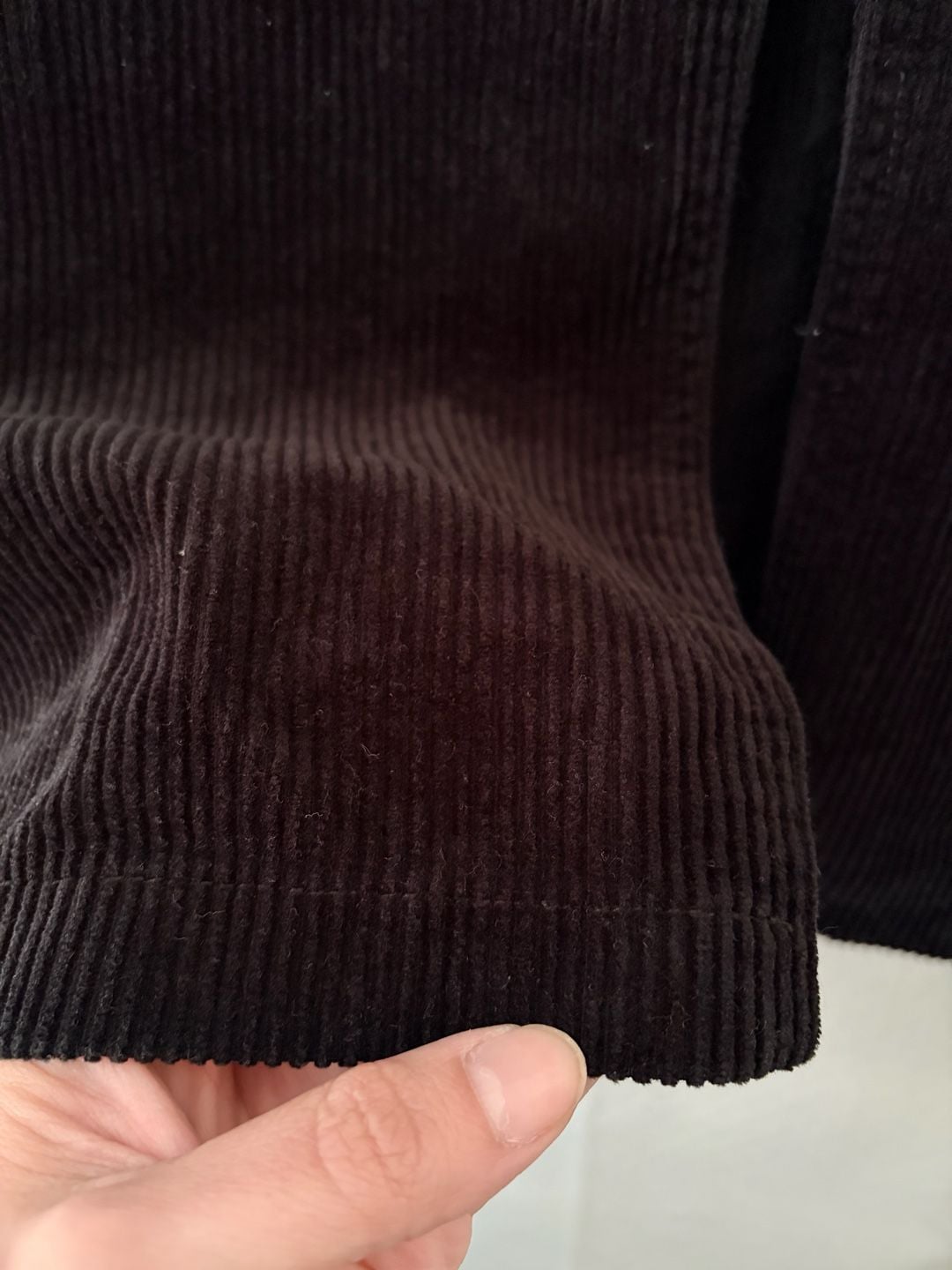 Forever 21 Black Corduroy Midi Skirt with Front Slit Size Small 6