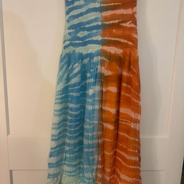 Young Fabulous & Broke Strapless Smocked Dress Sz Small s