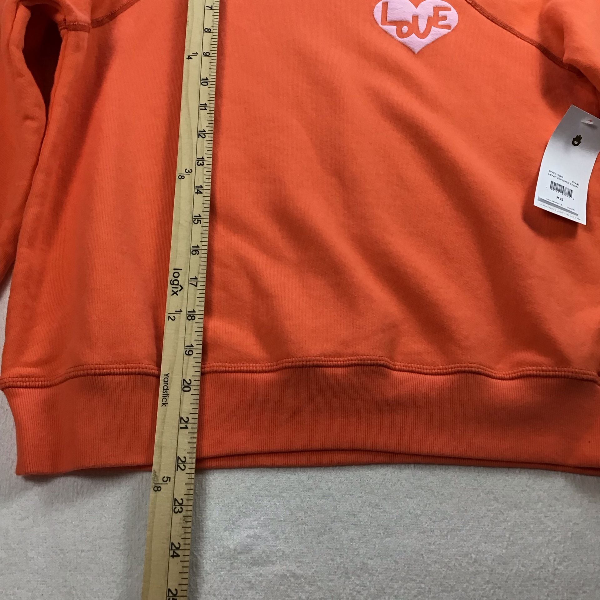 Spiritual Gangster Heart Forever Crew Sweatshirt Orange Size XS 6