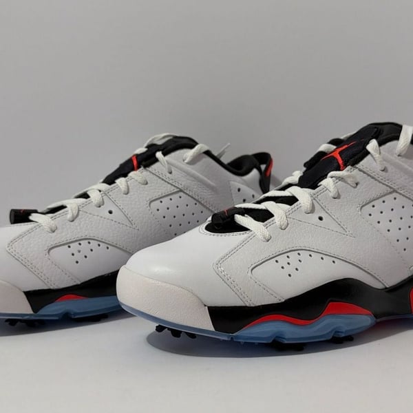 Nike Air Jordan 6 Retro Low Golf Shoes in the 'White Infrared' Size 12 Mens