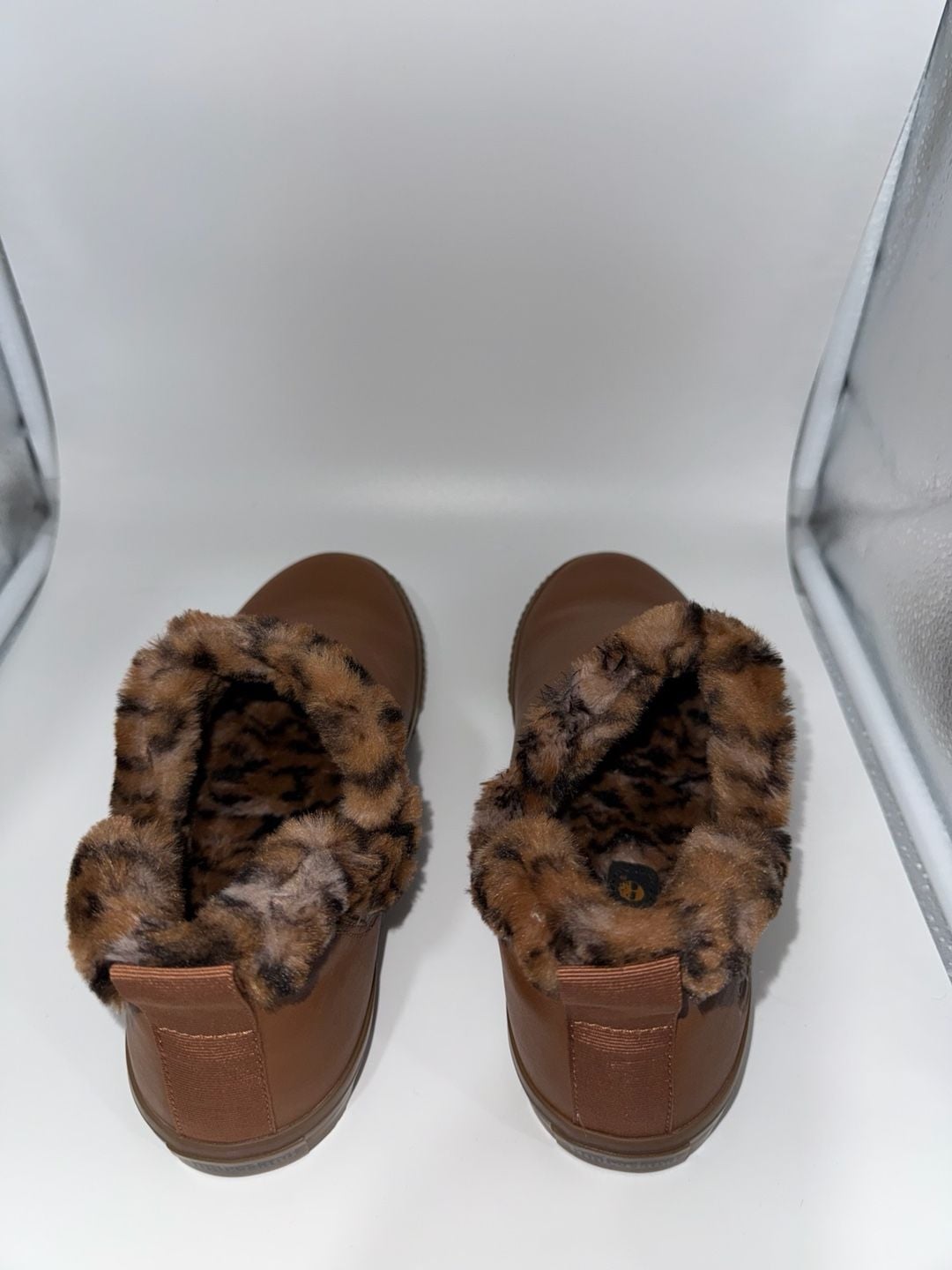 Timberland Skyla Bay Warm Lined Leopard Print Slip-On Shoes Women's Size 9 8