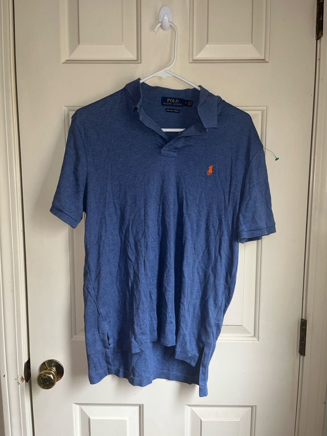 Polo Ralph Lauren Pima Soft Touch Short Sleeve Polo Shirt Blue Size M 2