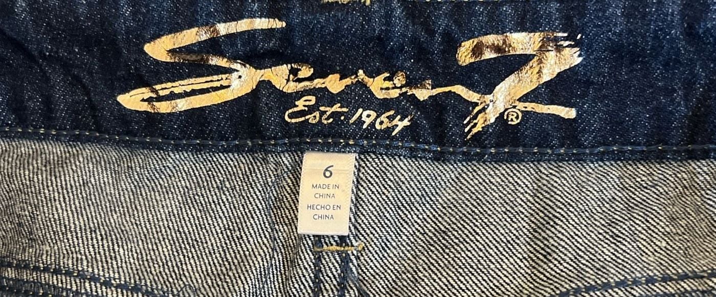 Seven7 Distressed Denim Shorts with Frayed Hem Size 6 3