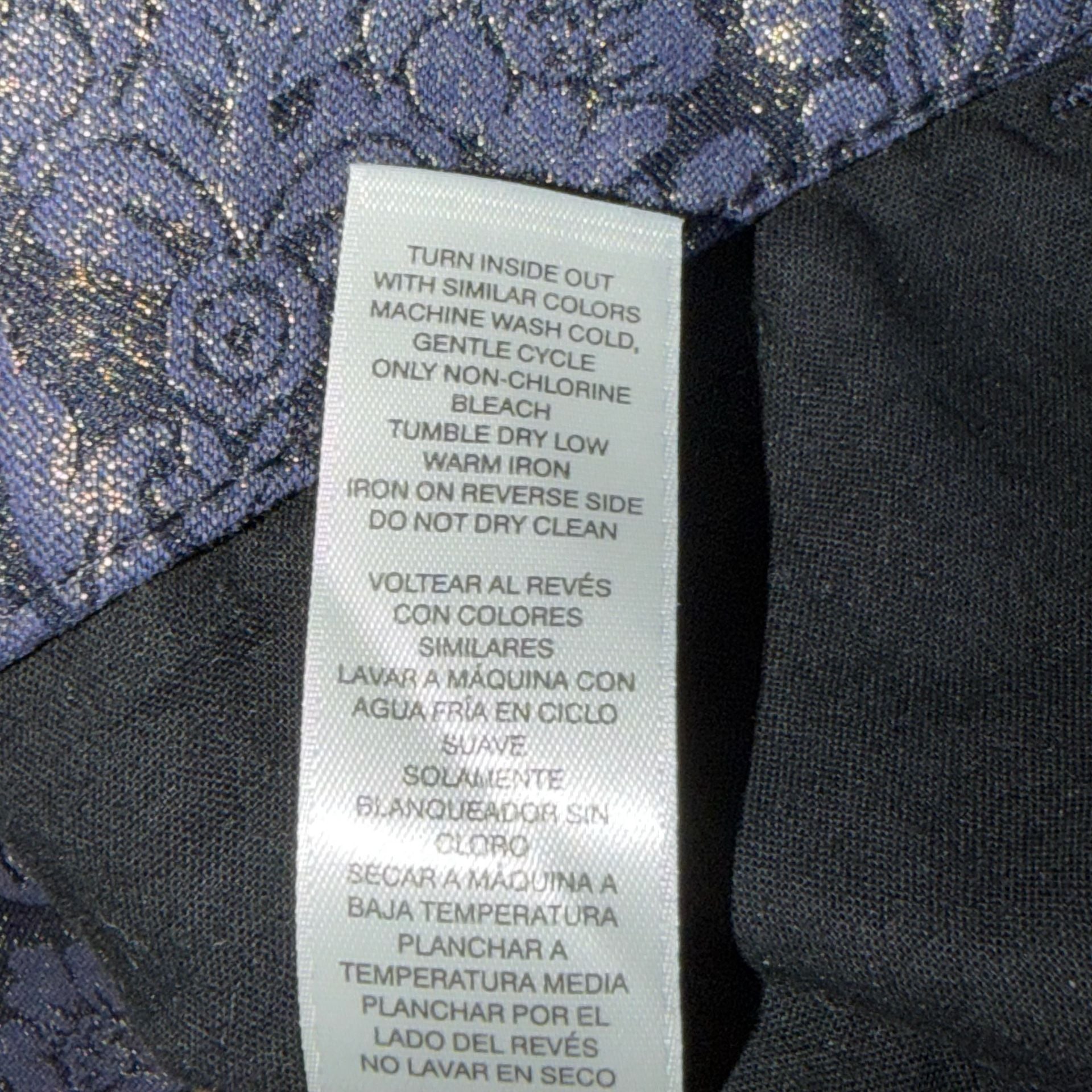 Chico's Girlfriend Metallic Damask Slim Ankle Pants Size 2 7