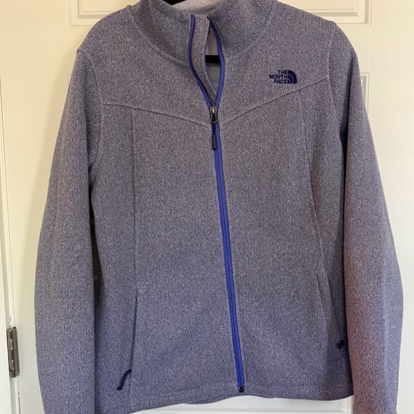 The North Face Women's Crescent Full Zip Fleece Jacket Purple Size Large