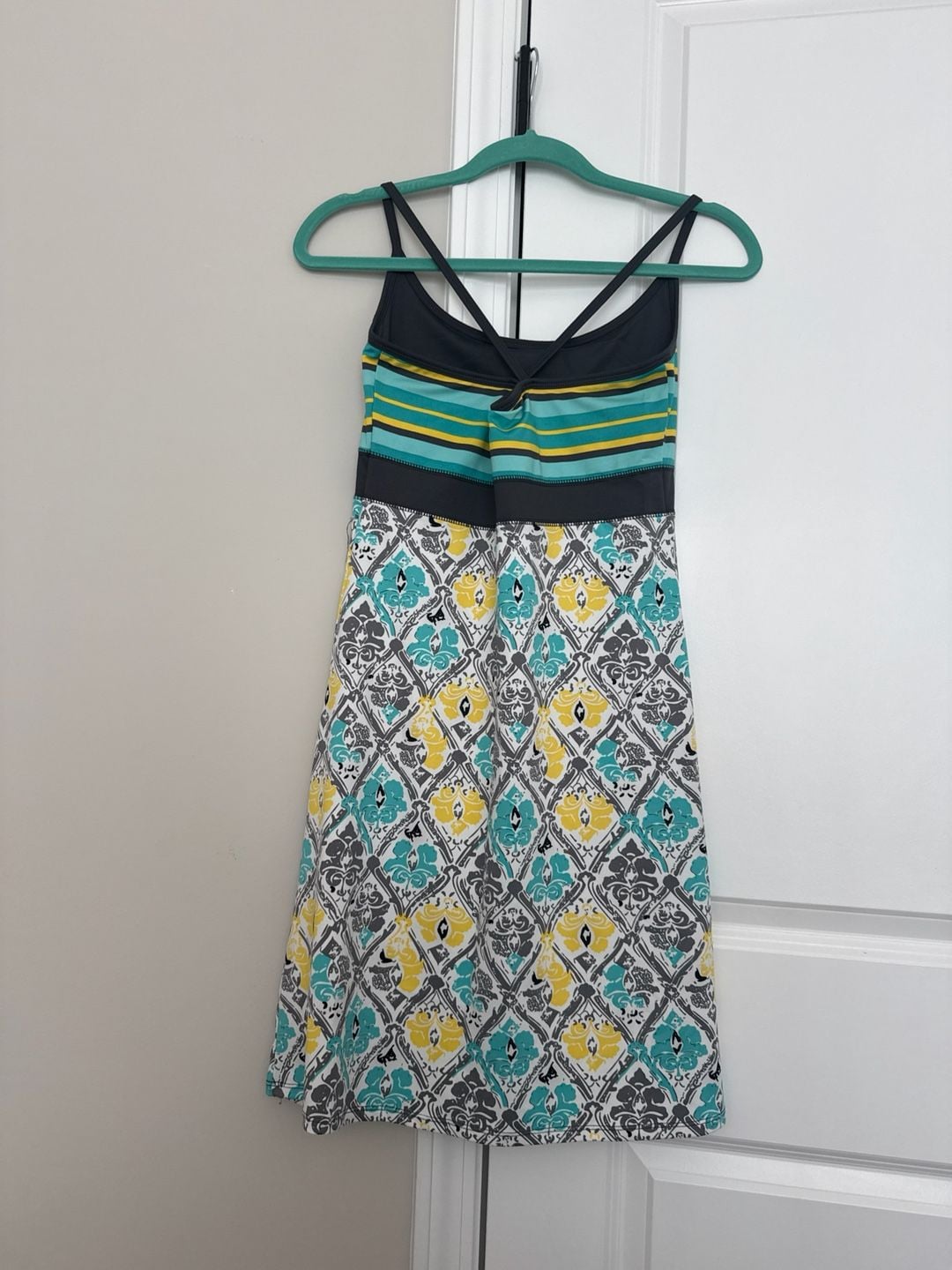 Lola Striped and Damask Print Sleeveless Dress Size Small 3