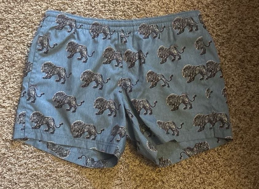 Louis Vuitton x Chapman Brothers Lion Print Swim Trunks Size S 1