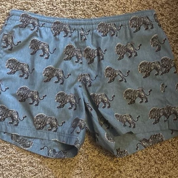 Louis Vuitton x Chapman Brothers Lion Print Swim Trunks Size S