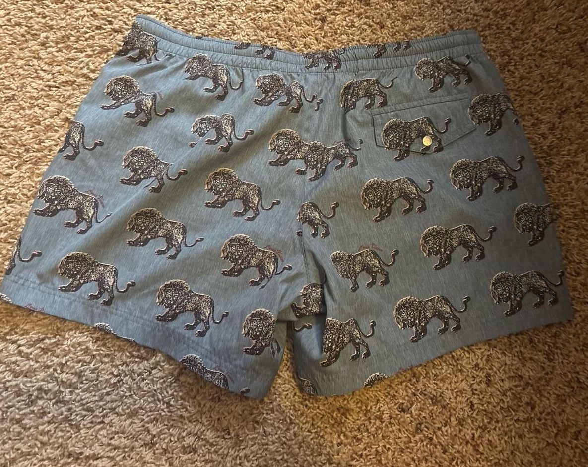 Louis Vuitton x Chapman Brothers Lion Print Swim Trunks Size S 4