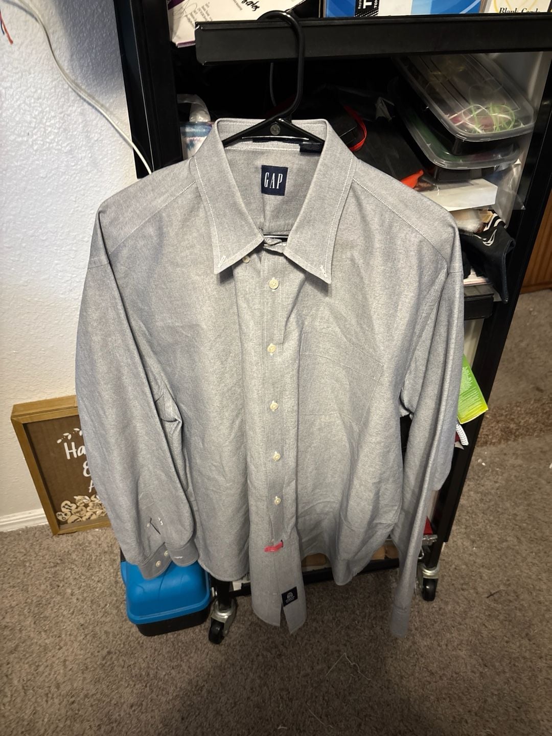 Gap The Big Oxford Long Sleeve Button Down Shirt Size L 1