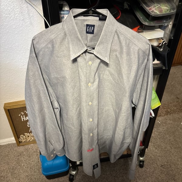 Gap The Big Oxford Long Sleeve Button Down Shirt Size L