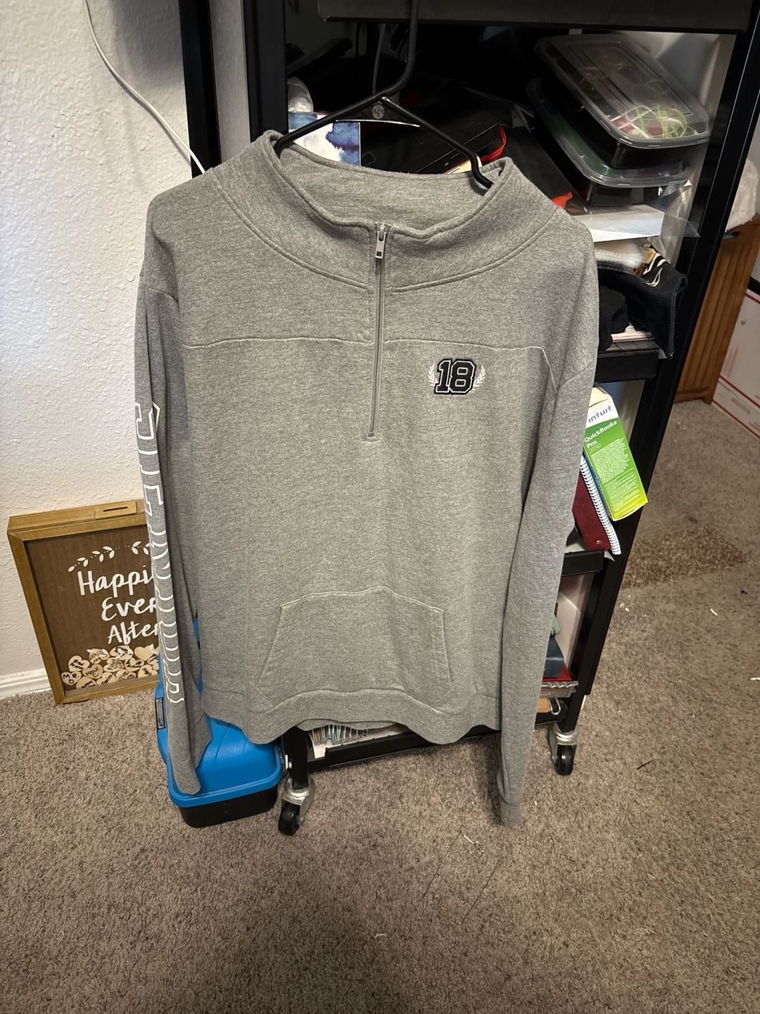 Jostens Class of 2018 Senior Quarter-Zip Sweatshirt Grey XXXL 1