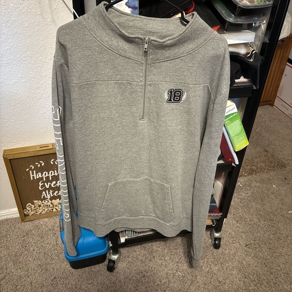 Jostens Class of 2018 Senior Quarter-Zip Sweatshirt Grey XXXL