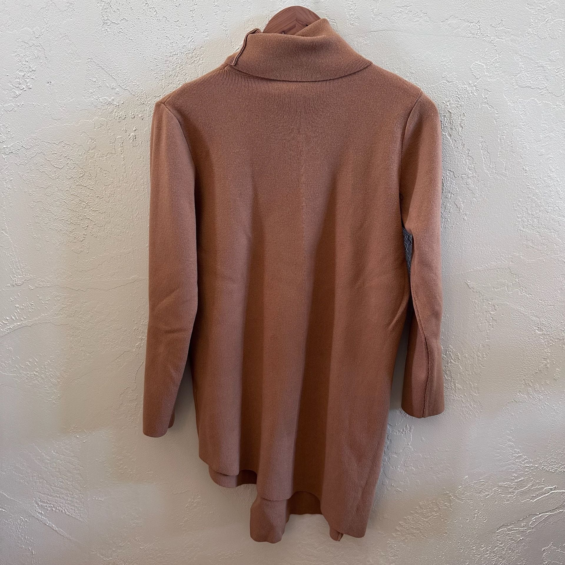 THML Brown Asymmetrical Hem Turtleneck Sweater Size M 5