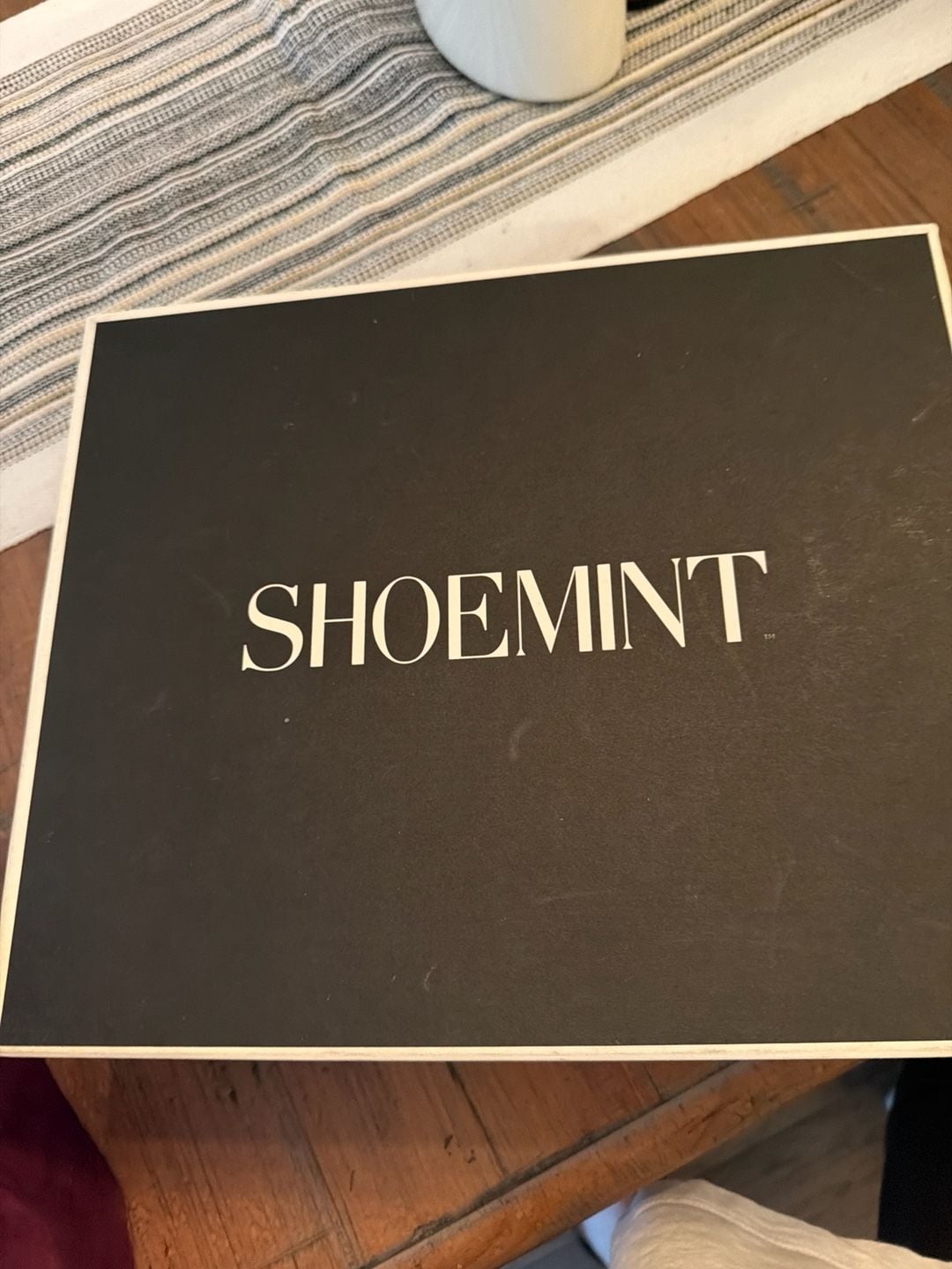 ShoeMint Wine Suede Lace-Up Back Wedge Booties Size 7 8