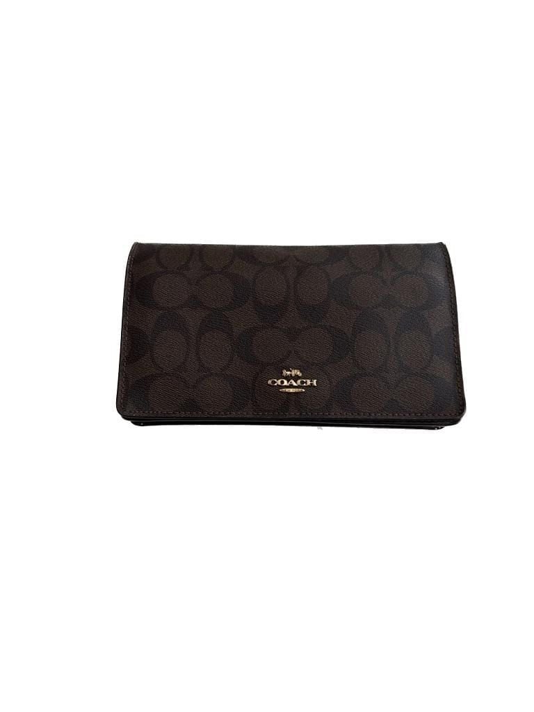 Coach Hayden Foldover Crossbody Clutch in Signature Canvas Brown Black 2