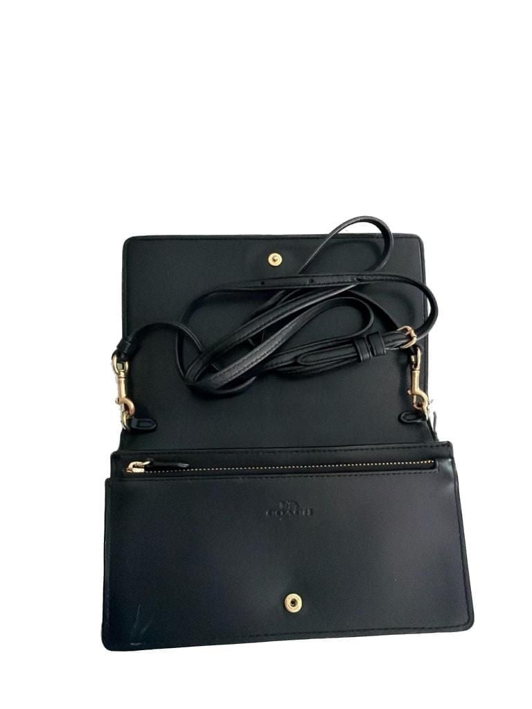 Coach Hayden Foldover Crossbody Clutch in Signature Canvas Brown Black 6