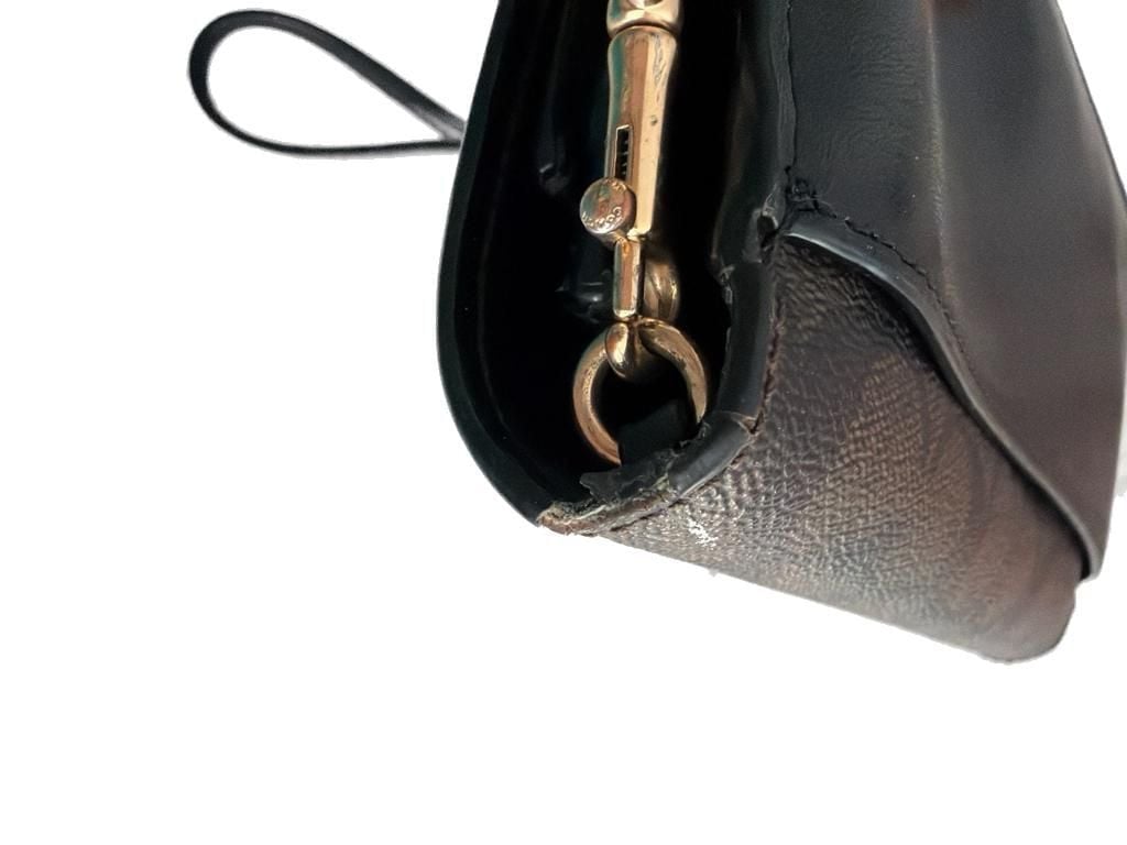 Coach Hayden Foldover Crossbody Clutch in Signature Canvas Brown Black 15