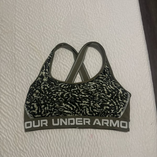 Under Armour Mid Keyhole Crossback Sports Bra Camo Print Size Large