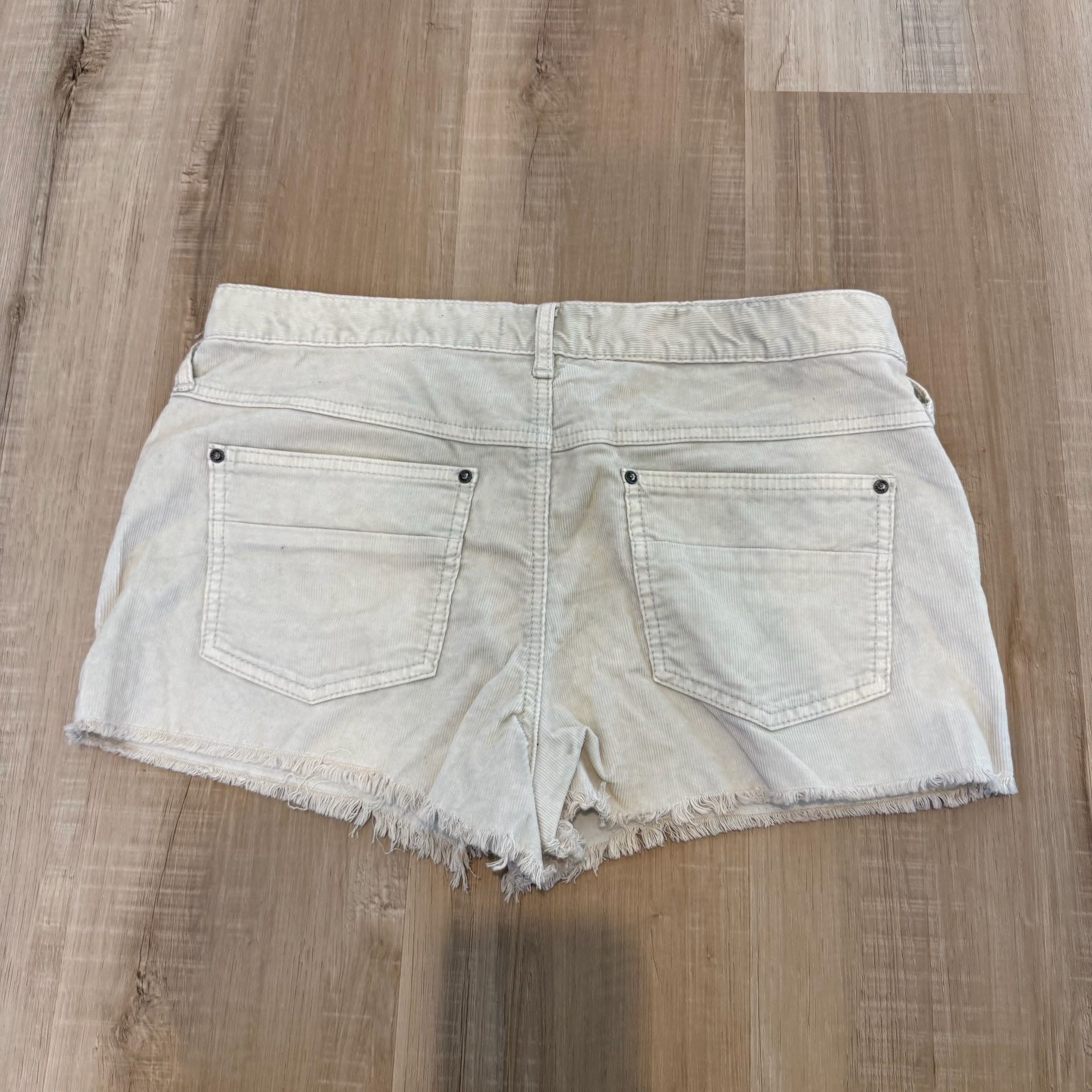 Free People Corduroy Raw Hem Zipper Pocket Shorts Size 30 6