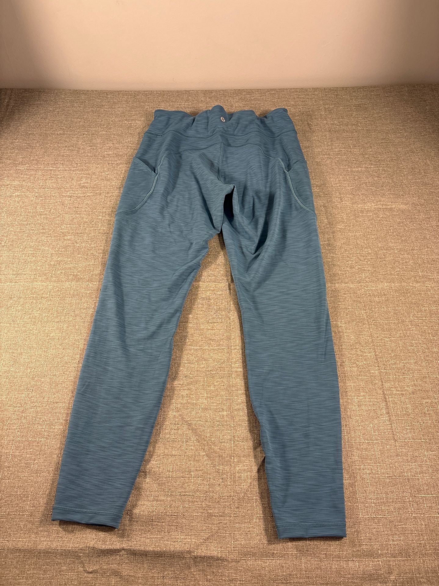 Lululemon Leggings Women 6 Blue Speed Up Tight 28” Gym Workout Sport Active Logo 2