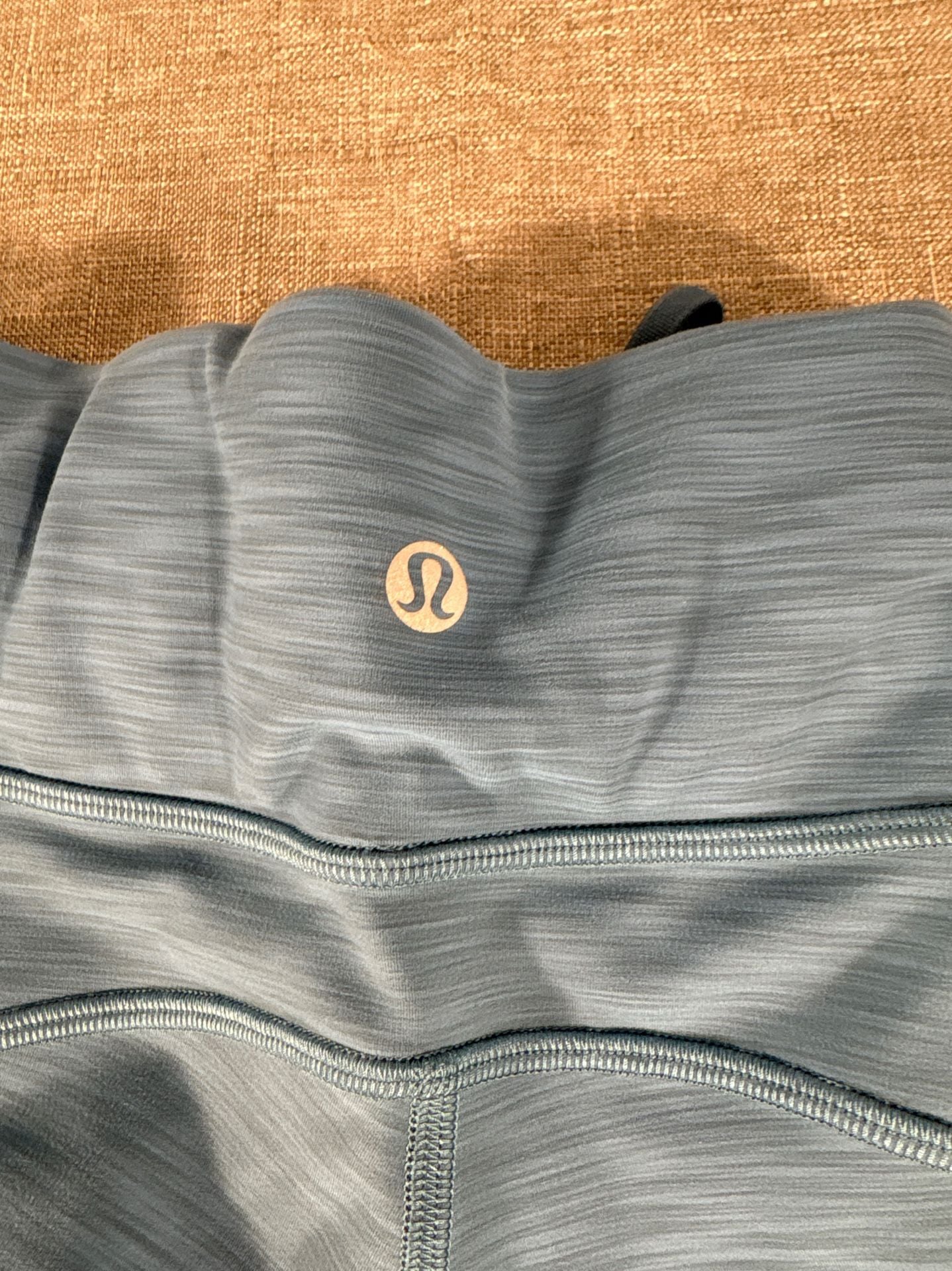 Lululemon Leggings Women 6 Blue Speed Up Tight 28” Gym Workout Sport Active Logo 4