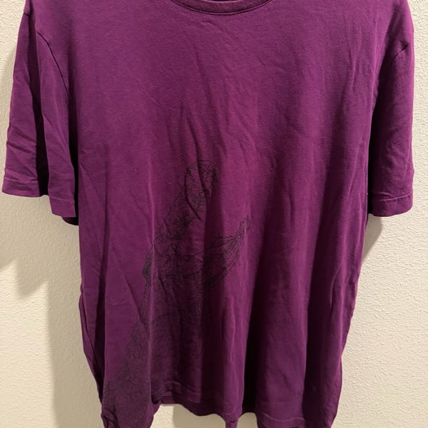 Lacoste Purple Regular Fit Large Crocodile Graphic T-Shirt Size US XXL